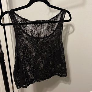 Black Lace Tank Top